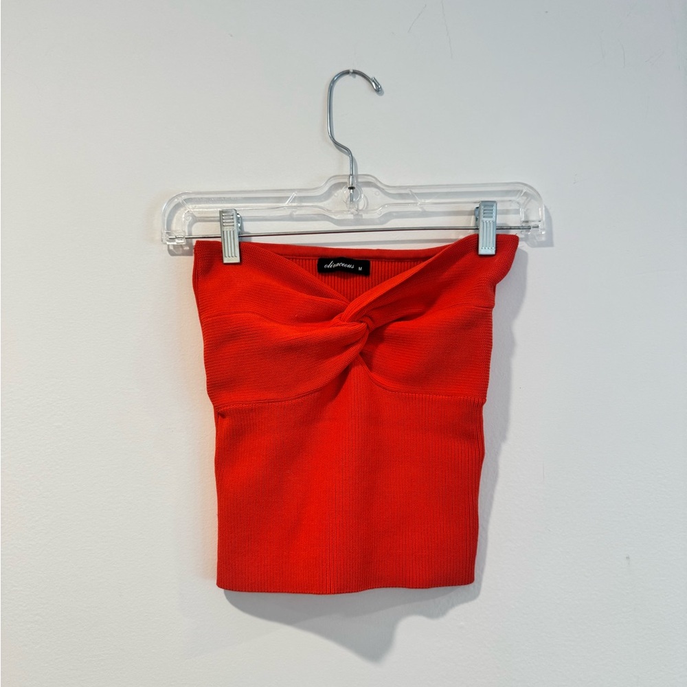 Olivaceous Vibrant Red Tube Top